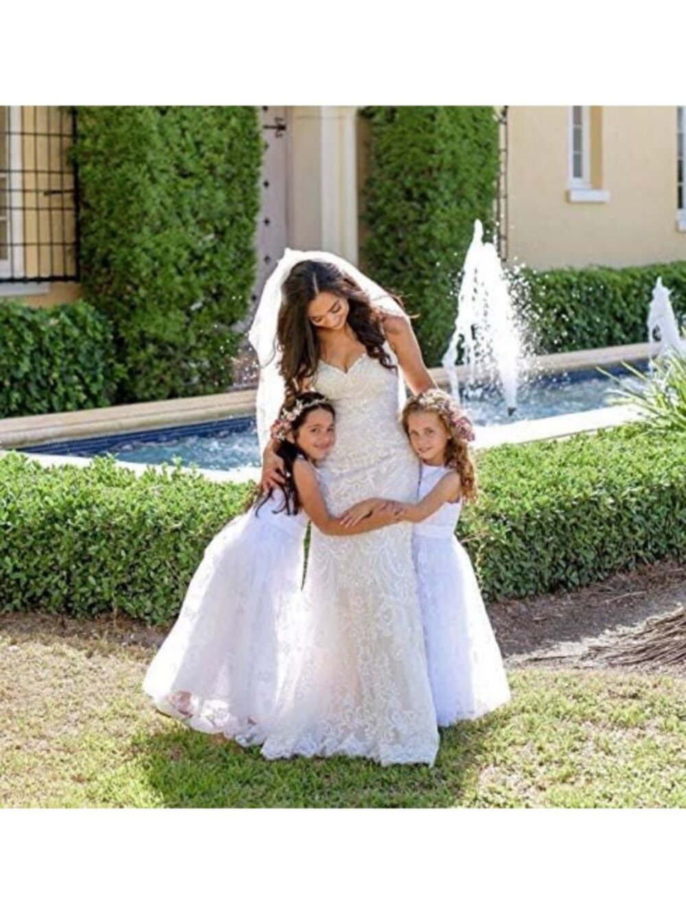 Lace A-Line Flower Girl Dress | Elegant Wedding Outfit | Perfect for Special - Picture 4 of 5